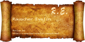 Rauscher Evelin névjegykártya